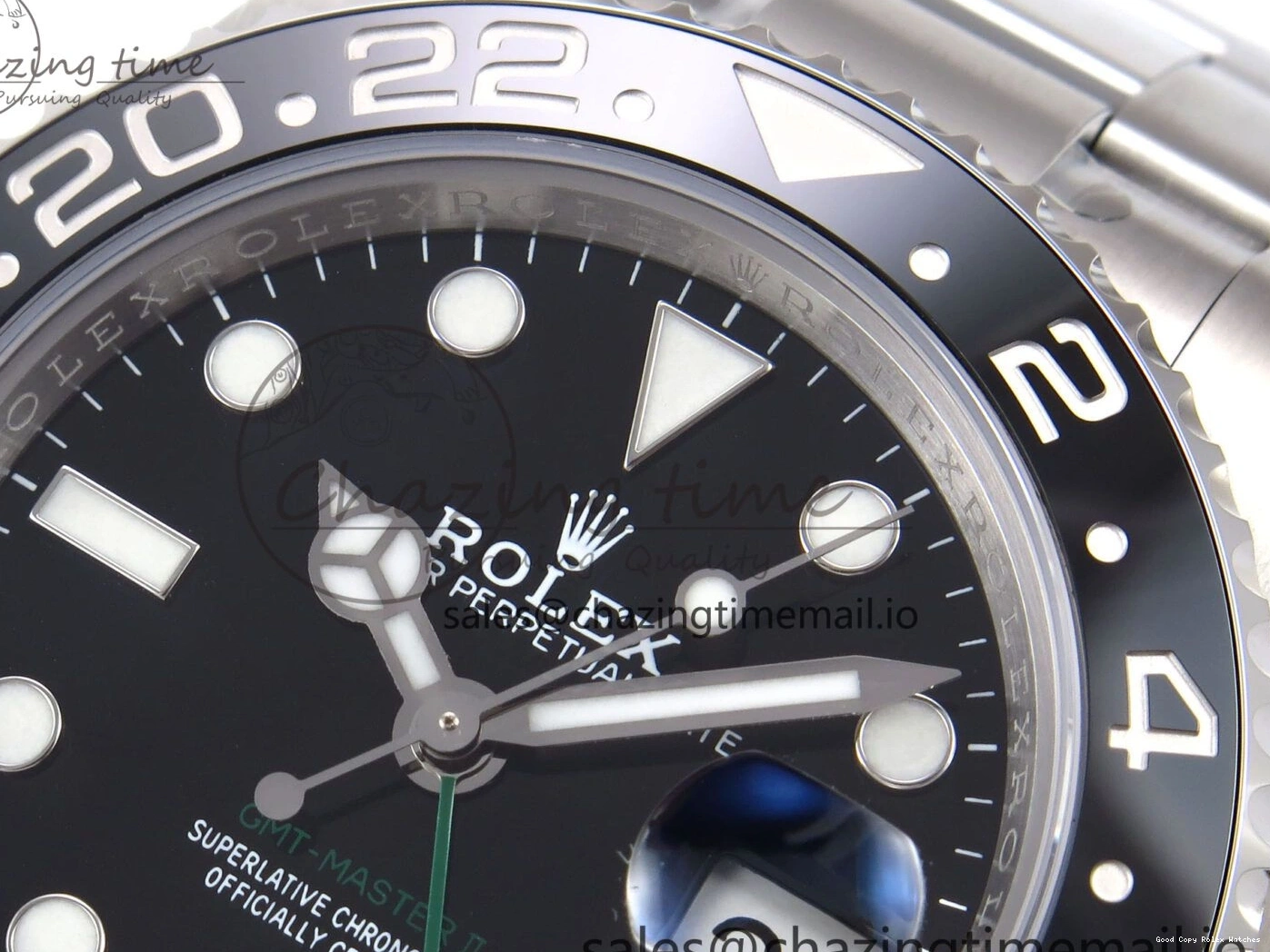 Good Copy Rolex Watches GMT-Master Bracelet Best Practical SH3285 CHS II Oyster GRNR 1019 EF on 904L 1:1 Edition 126710 1223